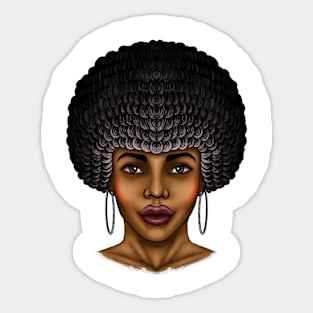 Afro girl Afro woman Afro queen beautiful Afro girl Sticker